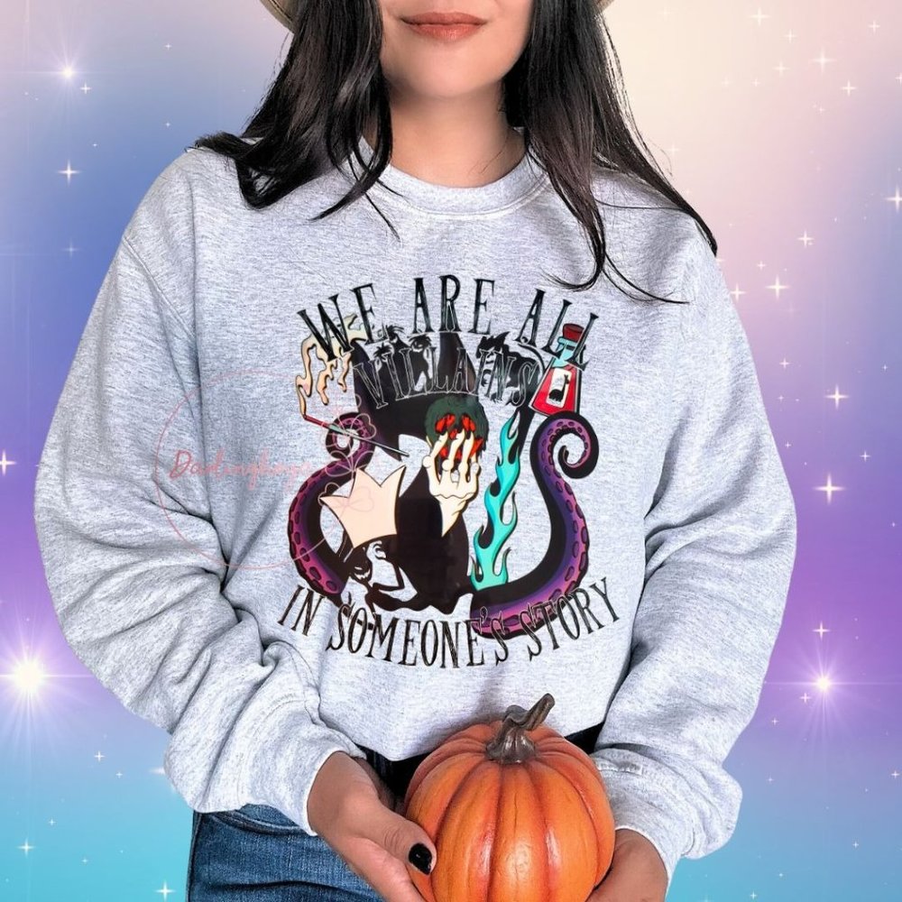 Villains In Someone's Story Graphic Crew Neck Sweatshirt